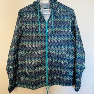 Columbia Blue and Green Patterned Jacket